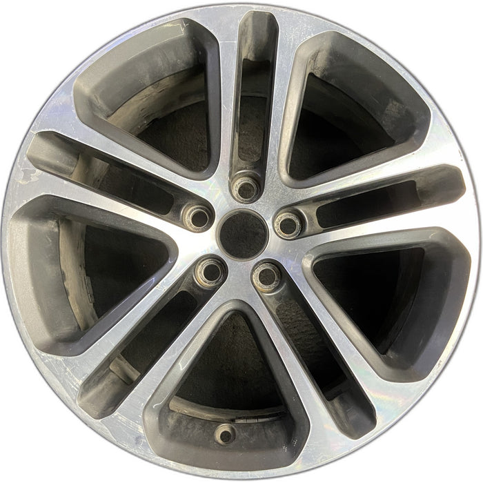 18" XE 17 18x7.5 , 5 spoke Original OEM Wheel Rim - MACHINED GREY - Front View