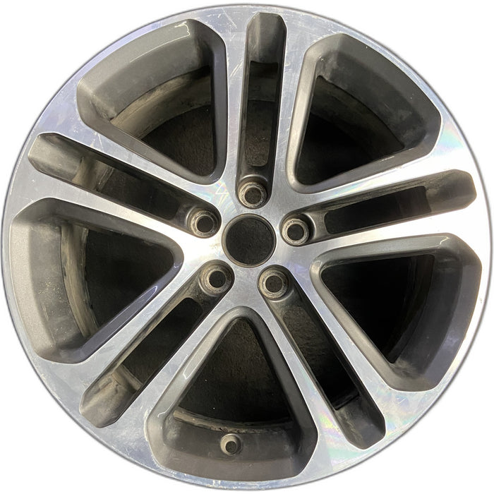 18" XE 17 18x7.5 , 5 spoke Original OEM Wheel Rim - MACHINED GREY - Front View