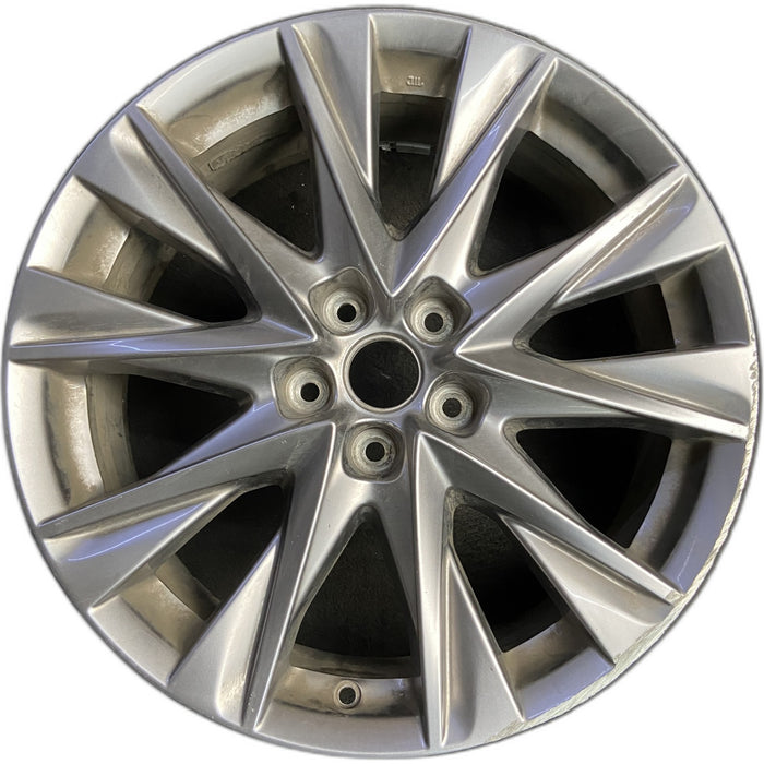 19" MAZDA CX-5 19-21 aluminum, 19x7, gunmetal Original OEM Wheel Rim - GREY - Front View