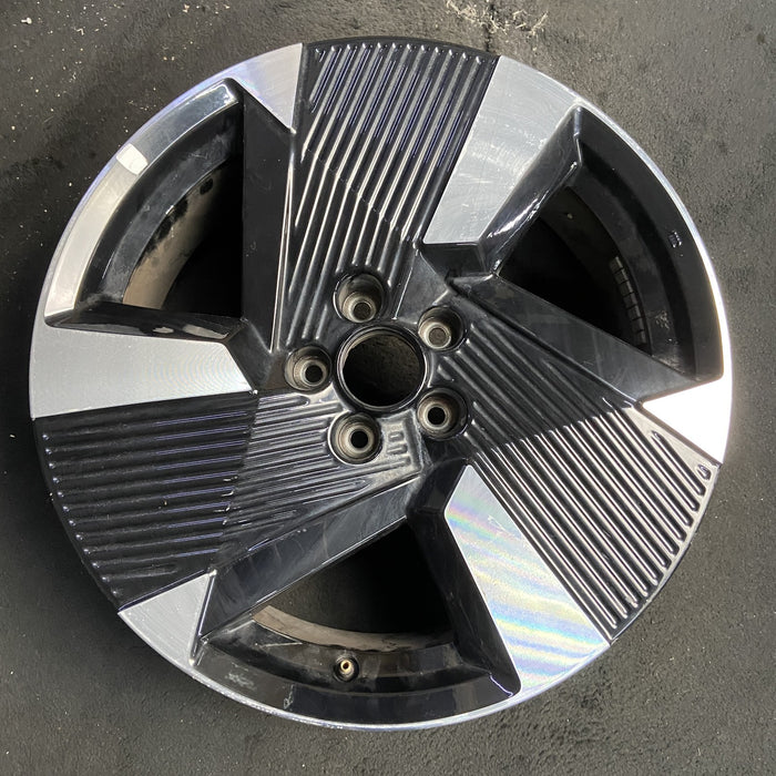 19" KICKS 25 , 19x7.5 , triple spoke Original OEM Wheel Rim - MACHINED BLACK - Additional View