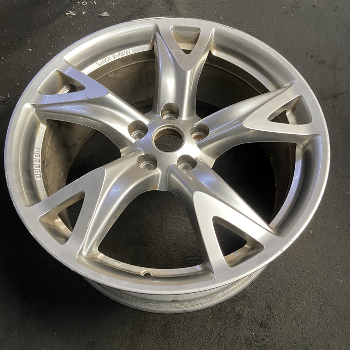 19" 370Z 09 , 19x9 , 5 spoke Original OEM Wheel Rim - SILVER - View 7