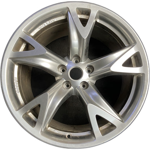 19" 370Z 09 , 19x10 , 5 spoke Original OEM Wheel Rim - SILVER - Front View
