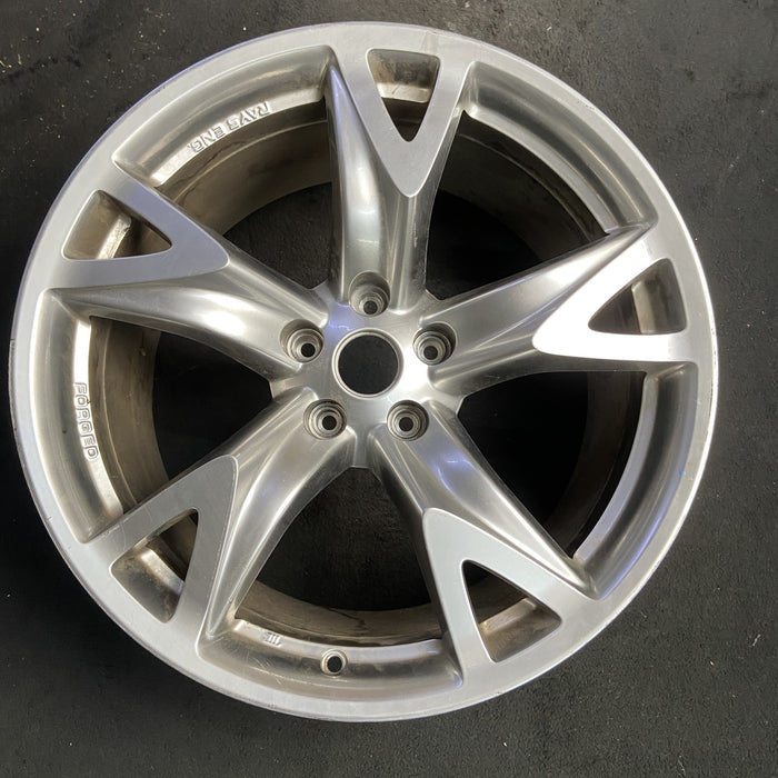 19" 370Z 09 , 19x10 , 5 spoke Original OEM Wheel Rim - SILVER - Additional View