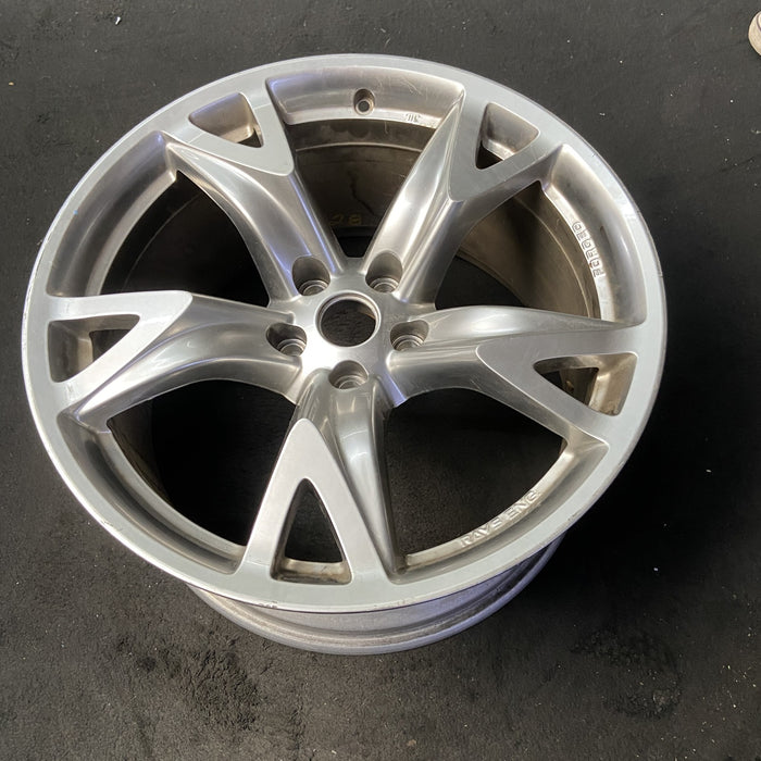19" 370Z 09 , 19x10 , 5 spoke Original OEM Wheel Rim - SILVER - View 8