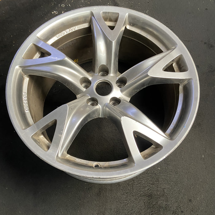 19" 370Z 09 , 19x10 , 5 spoke Original OEM Wheel Rim - SILVER - View 7