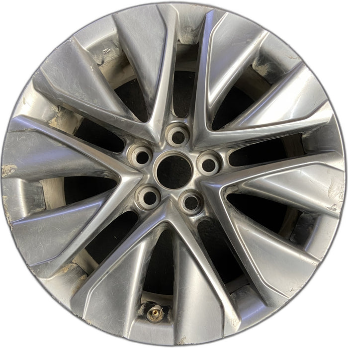 19" MIRAI 21-26 19x8 , Original OEM Wheel Rim - SILVER - Front View