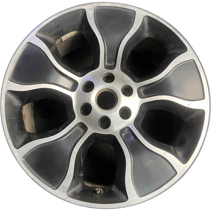 22" FORD F150 PICKUP 12 22x9 , , Original OEM Wheel Rim - MACHINED BLACK - Front View