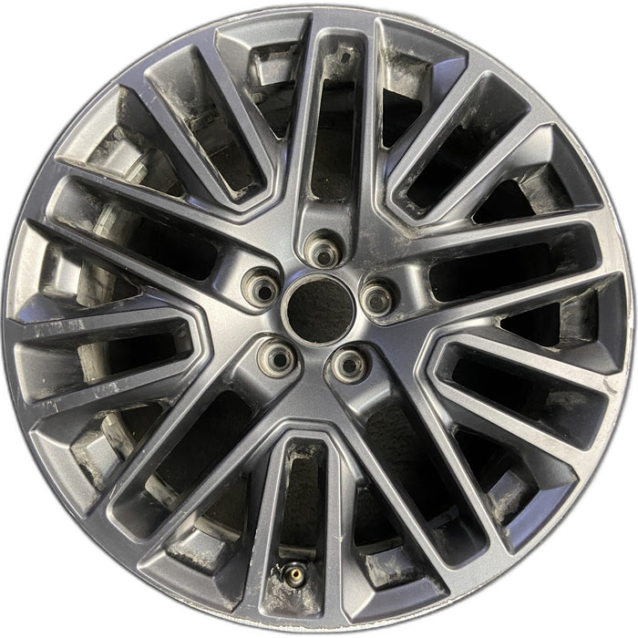 19" COMPASS 22-24 , 19x7.5, face with pockets Original OEM Wheel Rim - MACHINED - Front View