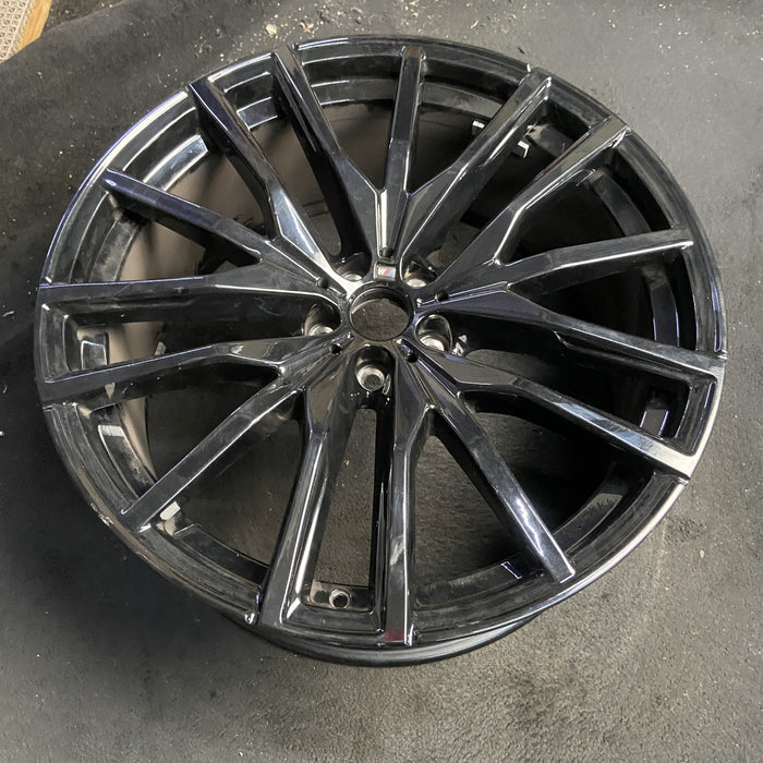 22" BMW X5 21-26 22x9.5, 15 spoke, Original OEM Wheel Rim - BLACK - View 7