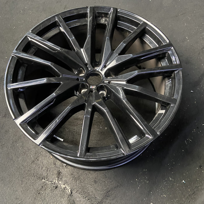 22" BMW X5 21-26 22x9.5, 15 spoke, Original OEM Wheel Rim - BLACK - View 8