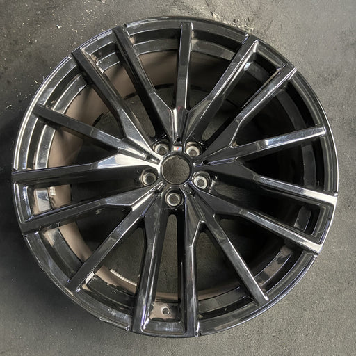 22" BMW X5 21-26 22x10.5, 15 spoke, Original OEM Wheel Rim - BLACK - Additional View