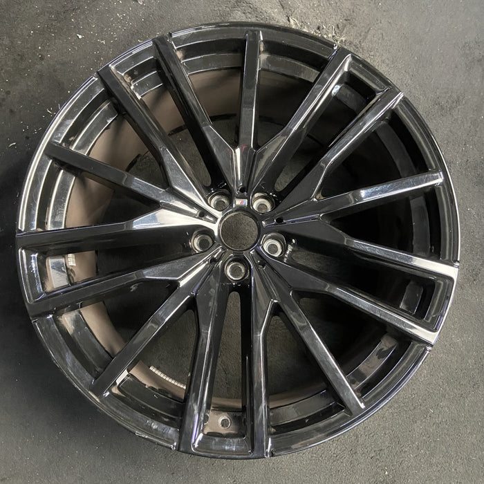 22" BMW X5 21-26 22x10.5, 15 spoke, Original OEM Wheel Rim - BLACK - Additional View