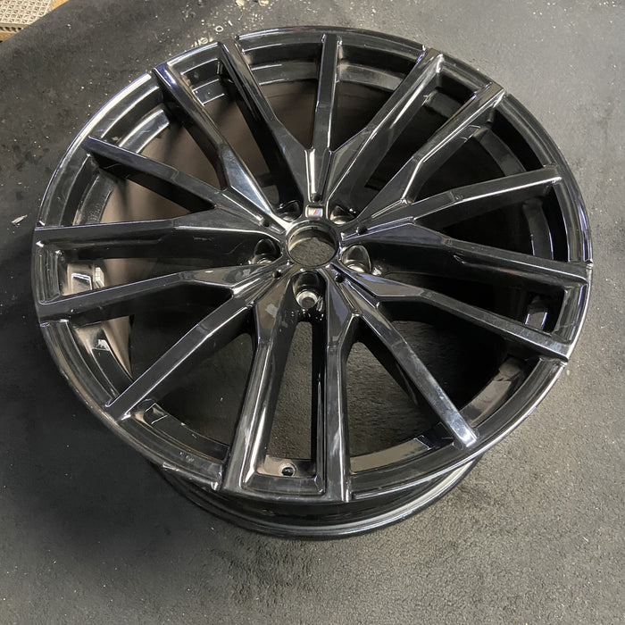 22" BMW X5 21-26 22x10.5, 15 spoke, Original OEM Wheel Rim - BLACK - View 7