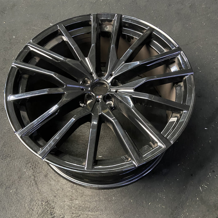 22" BMW X5 21-26 22x10.5, 15 spoke, Original OEM Wheel Rim - BLACK - View 8