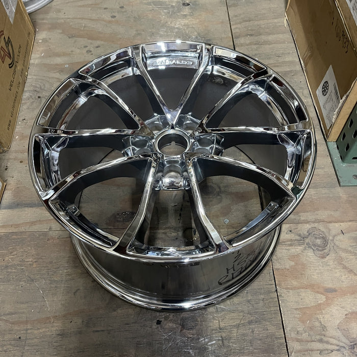 19" CORVETTE 12 19x10, front, 10 spoke, Original OEM Wheel Rim - CHROME - View 7
