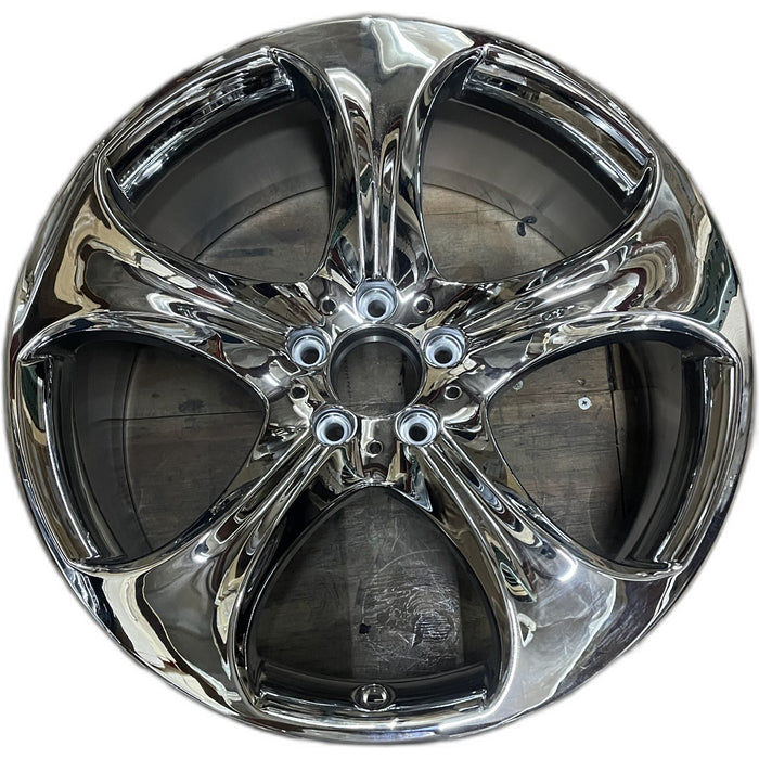 20" MERCEDES S-CLASS 14 222 Type; S550, 20x8.5, 5 spoke Original OEM Wheel Rim - - Front View