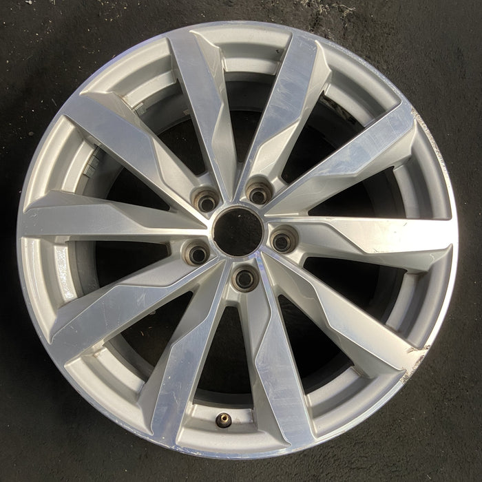 18" AUDI A4 16 18x8 , , blade spoke design Original OEM Wheel Rim - MACHINED - Additional View