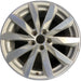 18" AUDI A4 16 18x8 , , blade spoke design Original OEM Wheel Rim - MACHINED - Front View