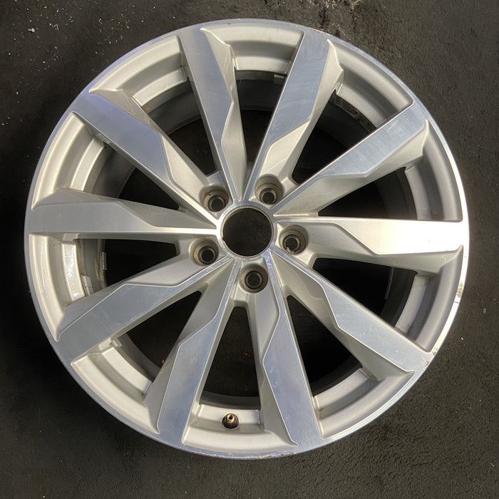 18" AUDI A4 16 18x8 , , blade spoke design Original OEM Wheel Rim - MACHINED - Additional View