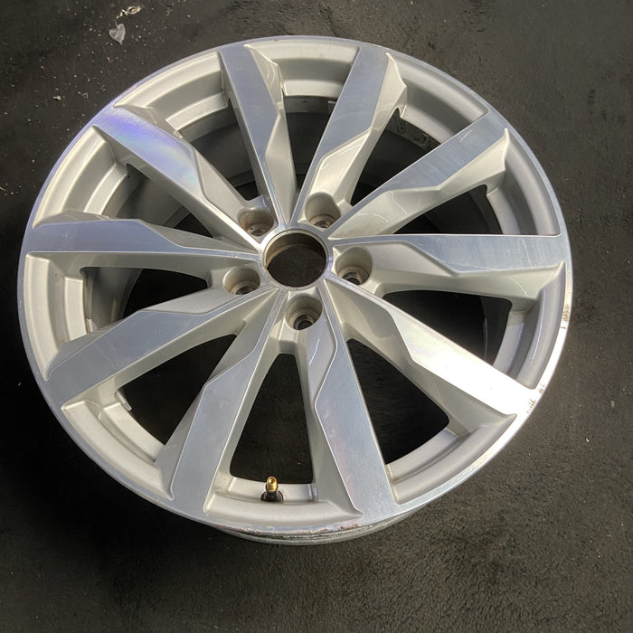 18" AUDI A4 16 18x8 , , blade spoke design Original OEM Wheel Rim - MACHINED - View 7