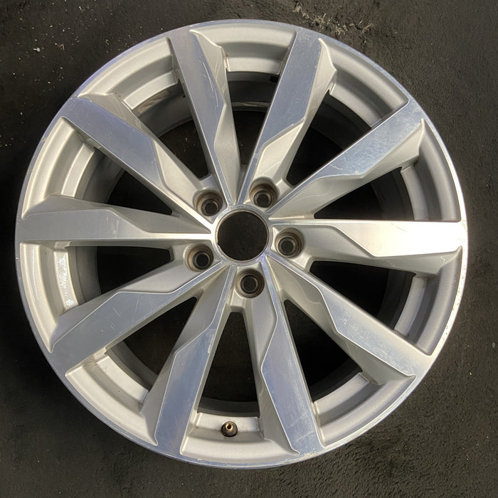 18" AUDI A4 16 18x8 , , blade spoke design Original OEM Wheel Rim - MACHINED - Additional View