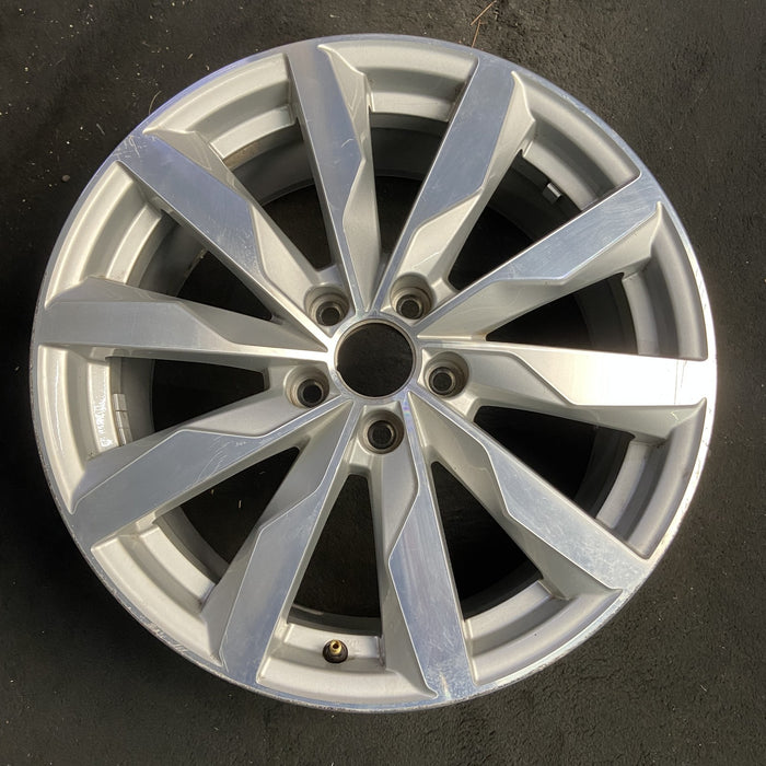 18" AUDI A4 16 18x8 , , blade spoke design Original OEM Wheel Rim - MACHINED - Additional View