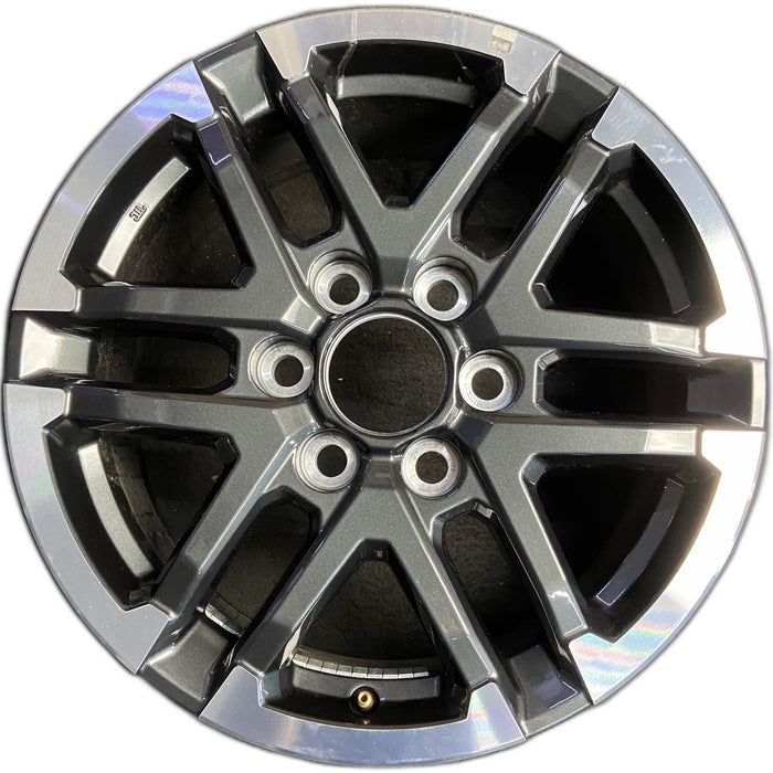 18" TACOMA 24-26 18x7.5, 6 Y spoke Original OEM Wheel Rim - MACHINED CHARCOAL - Front View