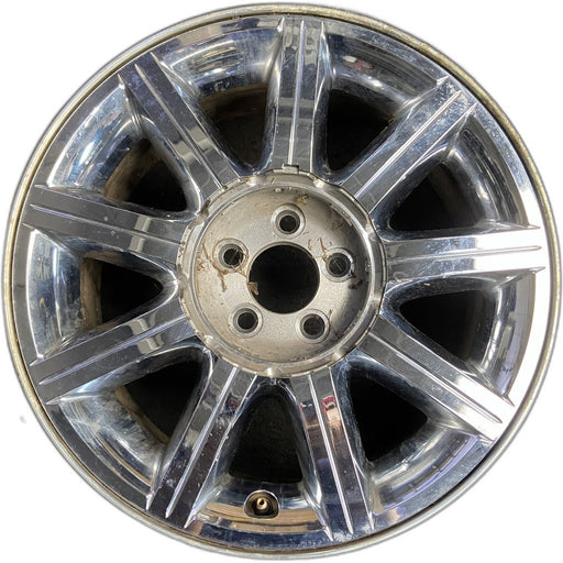 18" 300 07-10 18x7.5, , clad , center groove in spokes Original OEM Wheel Rim - - Front View