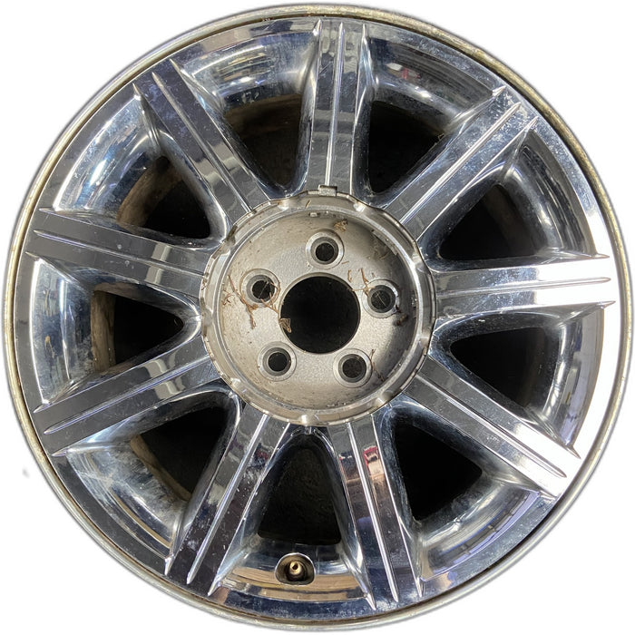 18" 300 07-10 18x7.5, , clad , center groove in spokes Original OEM Wheel Rim - - Front View