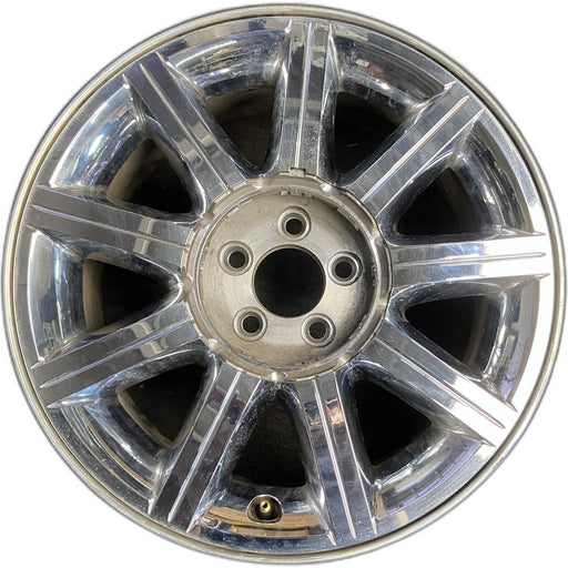 18" 300 07-10 18x7.5, , clad , center groove in spokes Original OEM Wheel Rim - - Front View