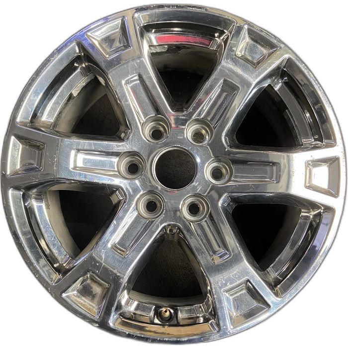 18" FORD F150 PICKUP 21-23 18x7.5, Original OEM Wheel Rim - CHROME - Front View