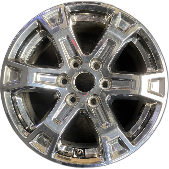 18" FORD F150 PICKUP 21-23 18x7.5, Original OEM Wheel Rim - CHROME - Front View