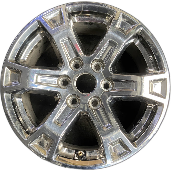 18" FORD F150 PICKUP 21-23 18x7.5, Original OEM Wheel Rim - CHROME - Front View