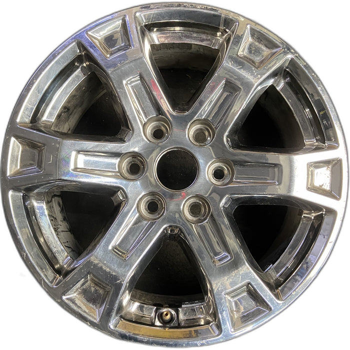 18" FORD F150 PICKUP 21-23 18x7.5, Original OEM Wheel Rim - CHROME - Front View