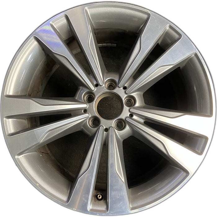 19" MERCEDES S-CLASS 14 222 Type; S550, 19x8.5 , wide spokes Original OEM Wheel - Front View