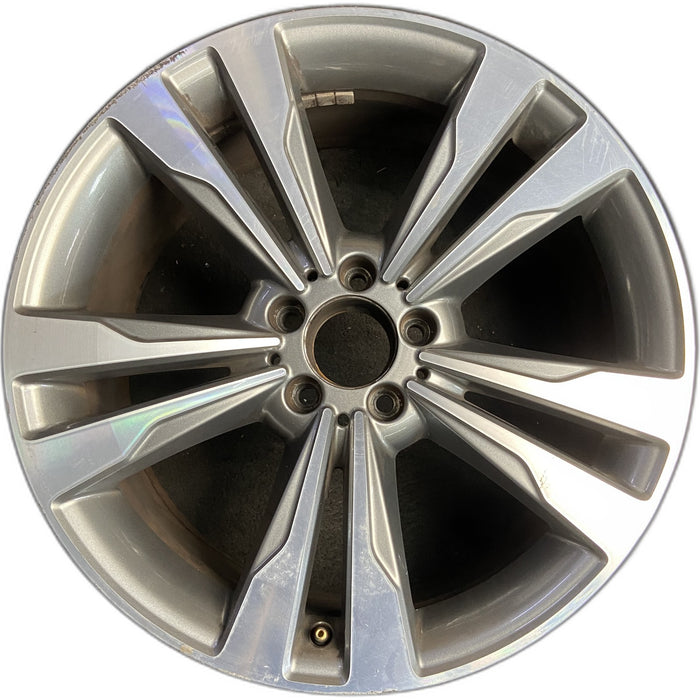 19" MERCEDES S-CLASS 14 222 Type; S550, 19x8.5 , wide spokes Original OEM Wheel - Front View