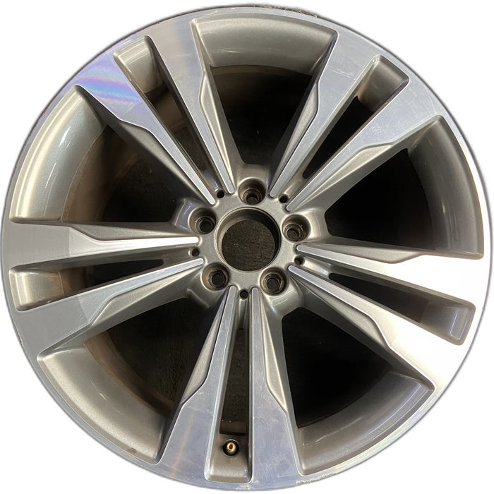 19" MERCEDES S-CLASS 14 222 Type; S550, 19x9.5 , wide spokes Original OEM Wheel - Front View