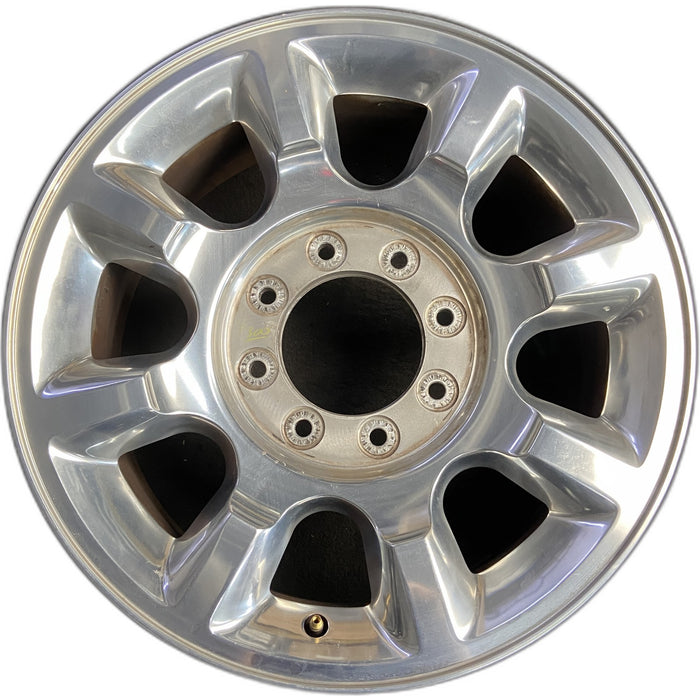 20" FORD F250SD PICKUP 11-16 20x8 , 8 spoke Original OEM Wheel Rim - POLISHED - Front View