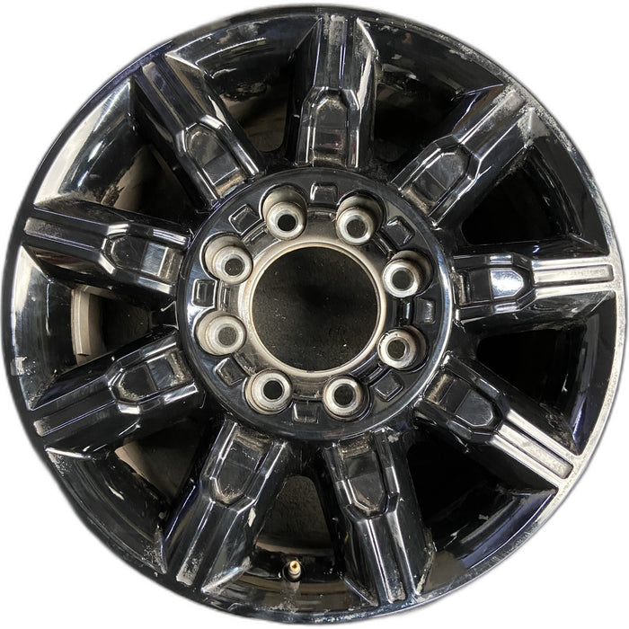 20" SIERRA 2500 PICKUP 24 20x8.5, 9 spoke Original OEM Wheel Rim - BLACK - Front View