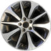 17" TLX 15-17 17x7.5 Original OEM Wheel Rim - MACHINED BLACK - Front View