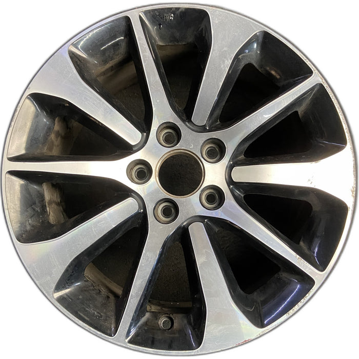 17" TLX 15-17 17x7.5 Original OEM Wheel Rim - MACHINED BLACK - Front View