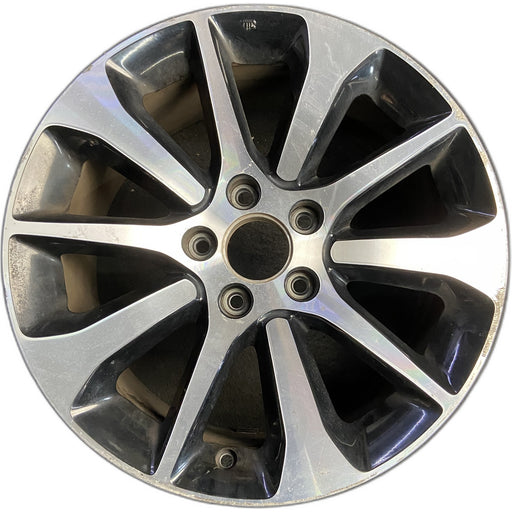17" TLX 15-17 17x7.5 Original OEM Wheel Rim - MACHINED BLACK - Front View