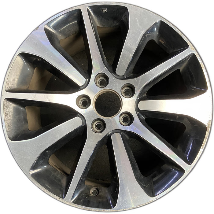 17" TLX 15-17 17x7.5 Original OEM Wheel Rim - MACHINED BLACK - Front View