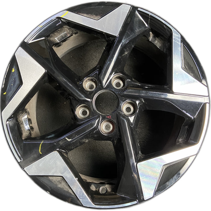 17" SELTOS 24-26 17x7 , Original OEM Wheel Rim - MACHINED BLACK - Front View