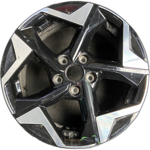 17" SELTOS 24-26 17x7 , Original OEM Wheel Rim - MACHINED BLACK - Front View