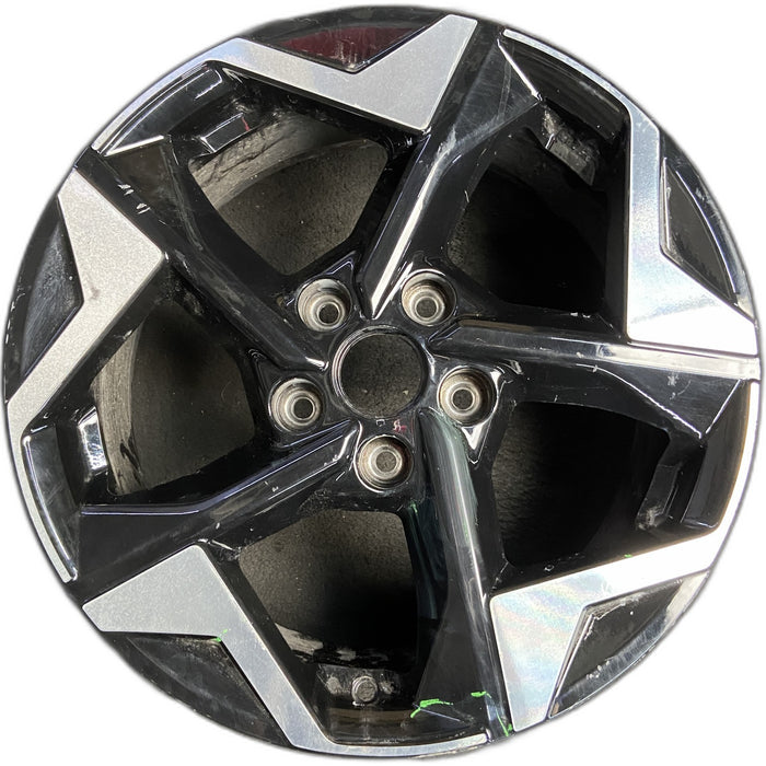 17" SELTOS 24-26 17x7 , Original OEM Wheel Rim - MACHINED BLACK - Front View