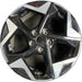 17" SELTOS 24-26 17x7 , Original OEM Wheel Rim - MACHINED BLACK - Front View