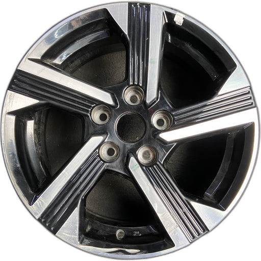 16" SENTRA 24-25 16x6.5, alloy Original OEM Wheel Rim - MACHINED BLACK - Front View