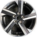 16" SENTRA 24-25 16x6.5, alloy Original OEM Wheel Rim - MACHINED BLACK - Front View