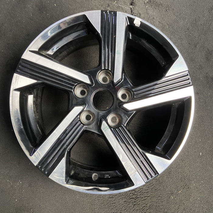 16" SENTRA 24-25 16x6.5, alloy Original OEM Wheel Rim - MACHINED BLACK - Additional View